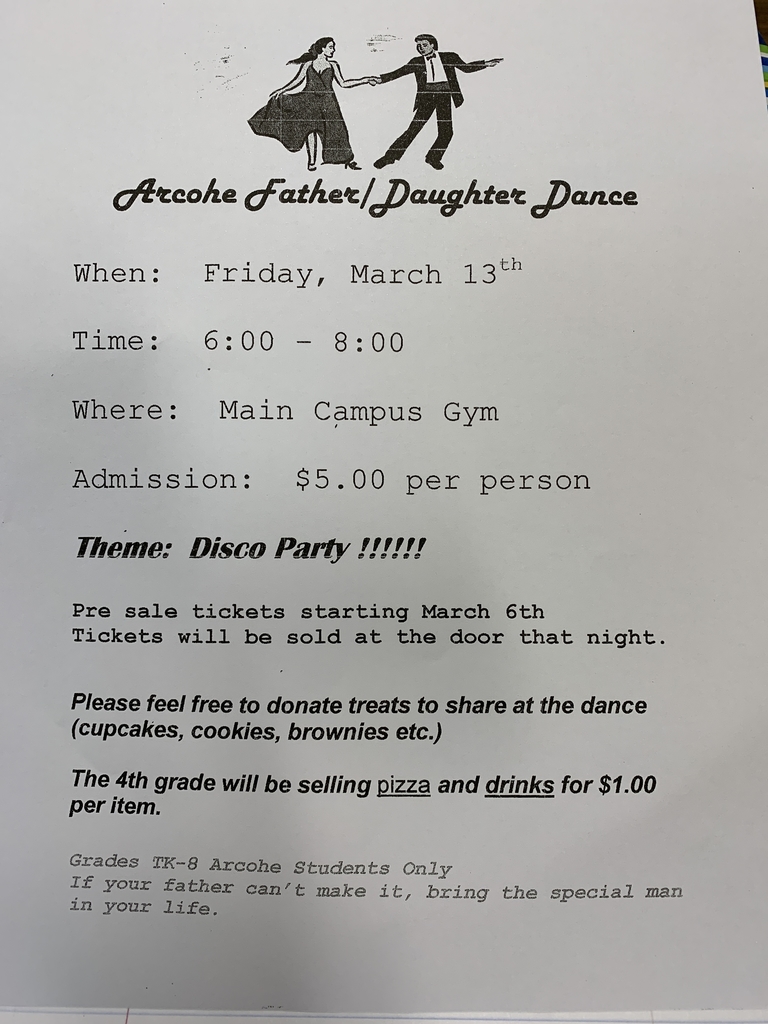 Father Daughter dance $5 mar 13 6-8 pm 